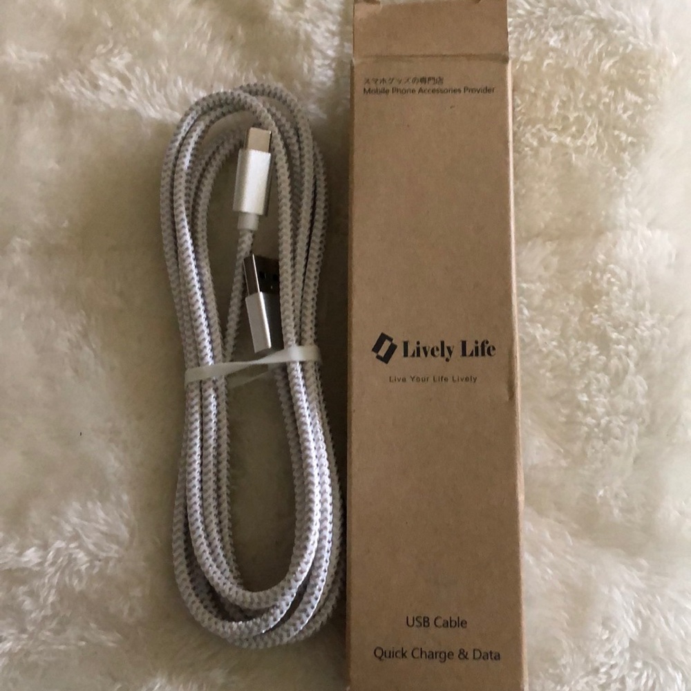 USB type c /USB 3.0 fast charge silver braid cable